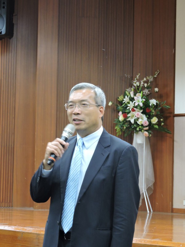 財信傳媒集團董事長謝金河蒞校演講。